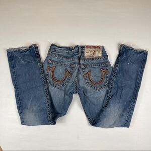 True Religion Rainbow Bobby Destroyed Distressed Jeans Mens 30x33 Denim